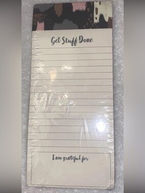 🇺🇸🎆 Green Room "Get Stuff Done / I Am Grateful For" Lined Magnetic Notepad NWT